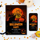 Uitnodiging voor bewerkbare Halloween, Halloween k
