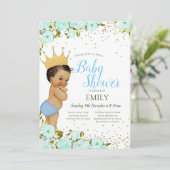 Uitnodiging voor bewerkbare jongensprins (Staand voorkant)