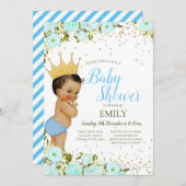 Uitnodiging voor bewerkbare jongensprins (Voorkant / Achterkant)