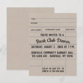 Uitnodiging voor bewerkbare leenbibliotheek voor K Briefkaart (Voorkant / Achterkant)