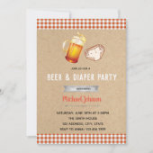 Uitnodiging voor bier en luier woord (Voorkant)