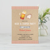 Uitnodiging voor bier en luier woord (Staand voorkant)
