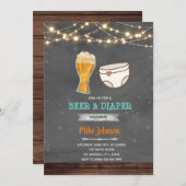 Uitnodiging voor bier en luierfeestje (Voorkant / Achterkant)