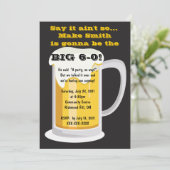 Uitnodiging voor bier verjaardagsfeestje (Staand voorkant)