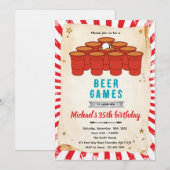 Uitnodiging voor bierpongfeest (Voorkant / Achterkant)