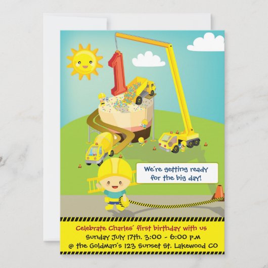 Uitnodiging voor Big Day Birthday (Voorkant)