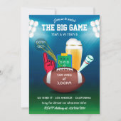 Uitnodiging voor Big Game Day Football Party (Voorkant)