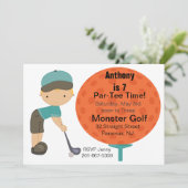 Uitnodiging voor Big Golf Ball Boys (Staand voorkant)