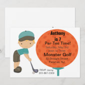 Uitnodiging voor Big Golf Ball Boys (Voorkant / Achterkant)