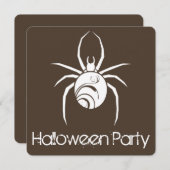 Uitnodiging voor Big Spider Halloween Party (Voorkant / Achterkant)