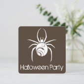 Uitnodiging voor Big Spider Halloween Party (Staand voorkant)