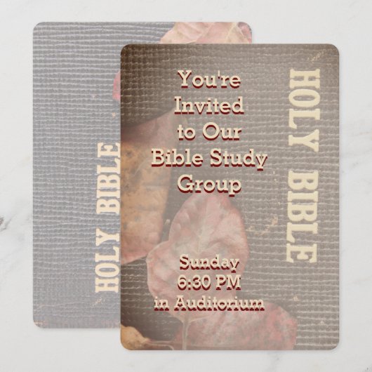 Uitnodiging voor Bijbelstudie (Voorkant / Achterkant)