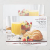 uitnodiging voor bijeenkomst continentale ontbijt (Voorkant / Achterkant)