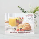 uitnodiging voor bijeenkomst continentale ontbijt (Staand voorkant)