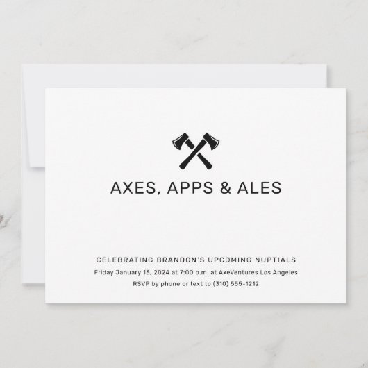 Uitnodiging voor Bijlwerpen (Voorkant)