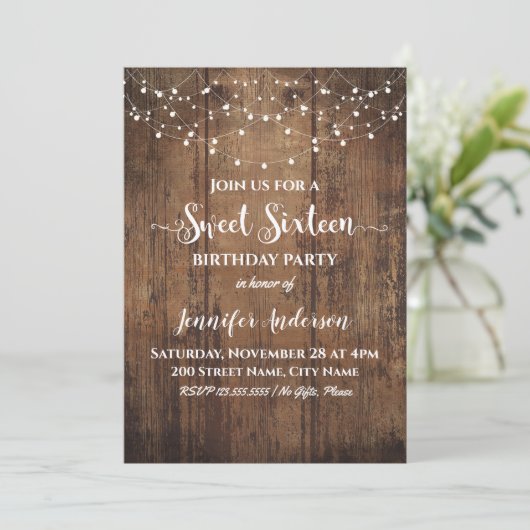 Uitnodiging voor bijtend hout (Staand voorkant)