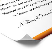 Uitnodiging voor Biker Memorial Ride sunburst Poster (Hoek)