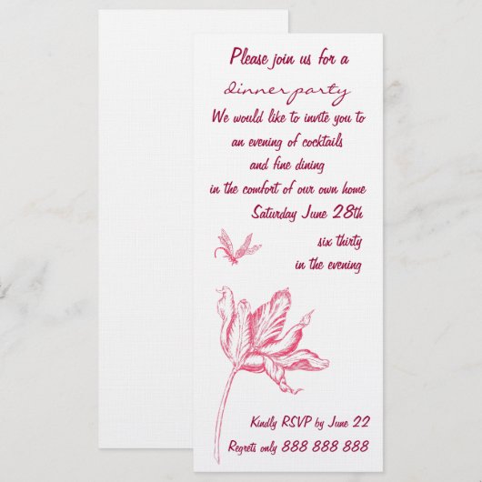 Uitnodiging voor binnenpartij (Voorkant / Achterkant)