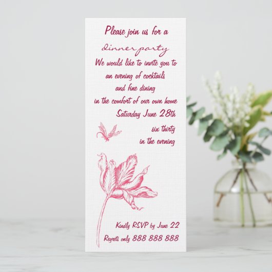 Uitnodiging voor binnenpartij (Staand voorkant)