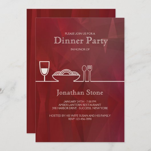 Uitnodiging voor binnenpartij (Voorkant / Achterkant)