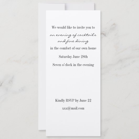 Uitnodiging voor binnenpartij (Achterkant)