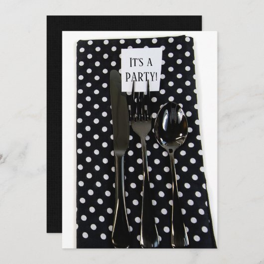 Uitnodiging voor binnenpartij (Voorkant / Achterkant)