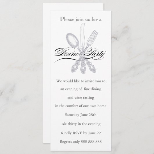 Uitnodiging voor binnenpartij (Voorkant / Achterkant)