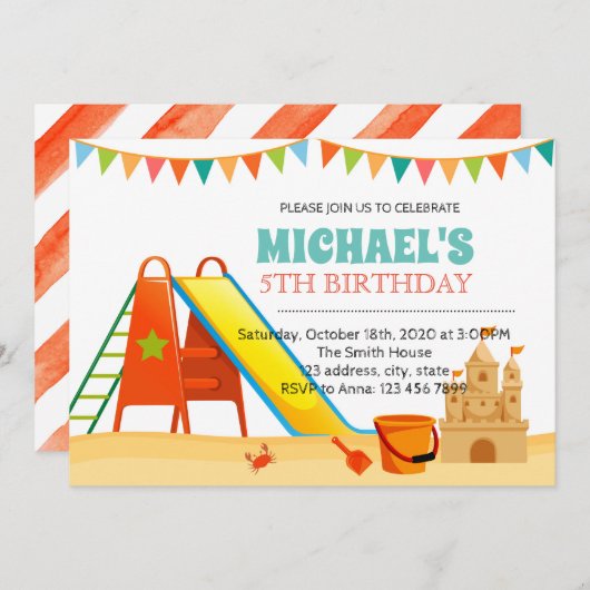 Uitnodiging voor binnenspeelplein (Voorkant / Achterkant)