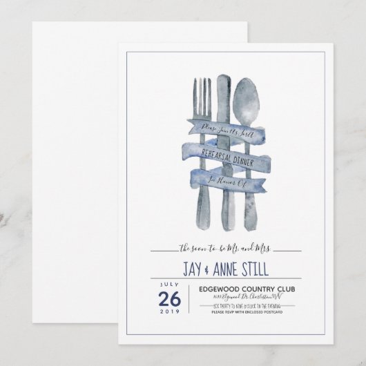 Uitnodiging voor binnenste eten (Voorkant / Achterkant)