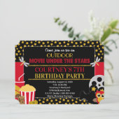 Uitnodiging voor bioscoopkaartje buiten (Staand voorkant)