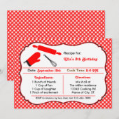 Uitnodiging voor Birthday-feest (Voorkant / Achterkant)