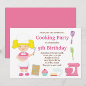 Uitnodiging voor Birthday-feest (Voorkant / Achterkant)