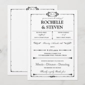 Uitnodiging voor bistro Wedding (Voorkant / Achterkant)
