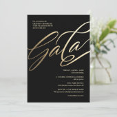 Uitnodiging voor Black and Gold Gala (Staand voorkant)