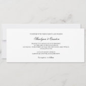 Uitnodiging voor Black and Green Damask Wedding (Achterkant)