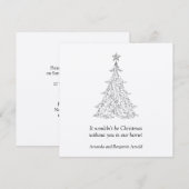 Uitnodiging voor Black and Silver Holiday Tree (Voorkant / Achterkant)