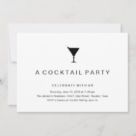 Uitnodiging voor Black and White Cocktail Party