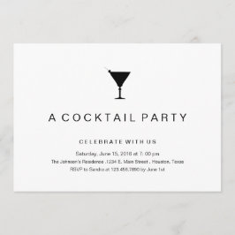 Uitnodiging voor Black and White Cocktail Party
