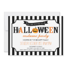 Uitnodiging voor Black and White Halloween Party