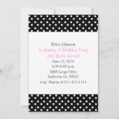 Uitnodiging voor Black and White Polka Dot Print P (Voorkant)