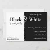 Uitnodiging voor Black and White Theme Party (Voorkant)