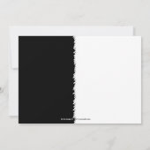 Uitnodiging voor Black and White Theme Party (Achterkant)