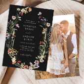 Uitnodiging voor Black Boho Wedding