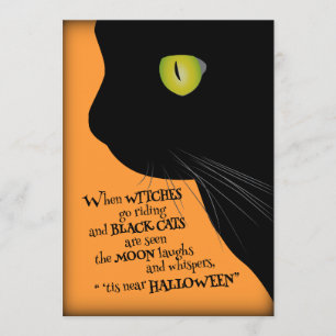 Uitnodiging voor Black Cat 'Tis Halloween Party