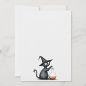 Uitnodiging voor Black Cats Halloween Party (Achterkant)