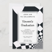 Uitnodiging voor Black Checks Graduation Party (Voorkant)