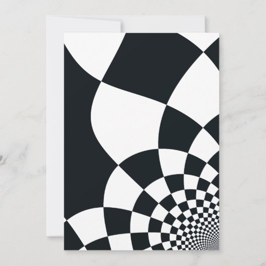 Uitnodiging voor Black Checks Graduation Party (Achterkant)