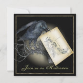 Uitnodiging voor Black Crow Luxury Party (Voorkant)