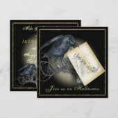 Uitnodiging voor Black Crow Luxury Party (Voorkant / Achterkant)