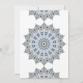 Uitnodiging voor Black en Gold Mandala (Achterkant)